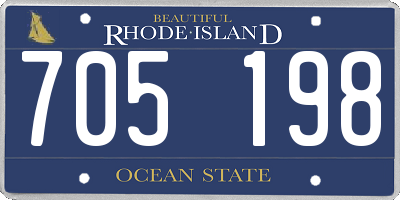 RI license plate 705198