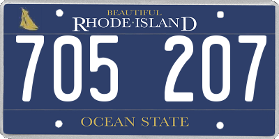 RI license plate 705207