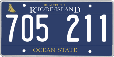 RI license plate 705211