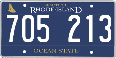 RI license plate 705213