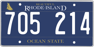 RI license plate 705214