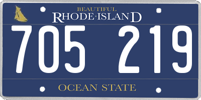 RI license plate 705219