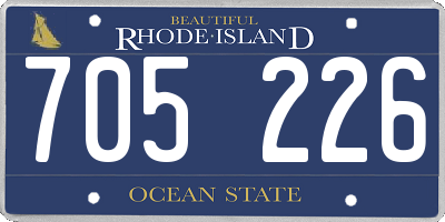 RI license plate 705226