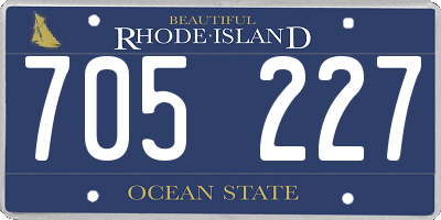 RI license plate 705227