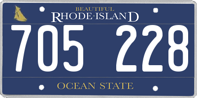RI license plate 705228