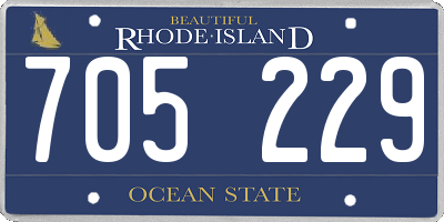 RI license plate 705229
