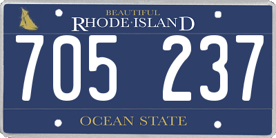RI license plate 705237