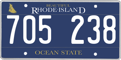 RI license plate 705238