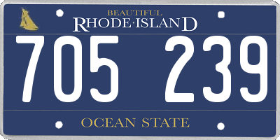 RI license plate 705239