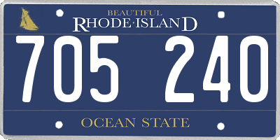 RI license plate 705240