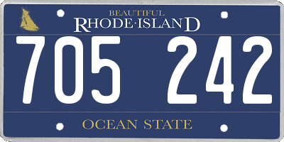 RI license plate 705242