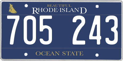 RI license plate 705243