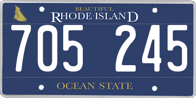 RI license plate 705245
