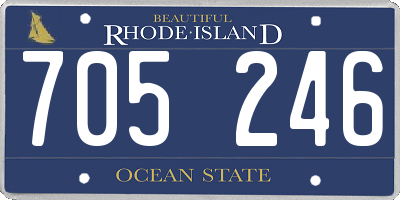RI license plate 705246