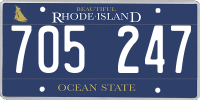 RI license plate 705247