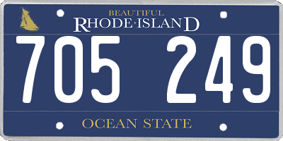 RI license plate 705249