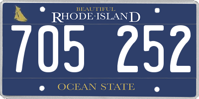RI license plate 705252