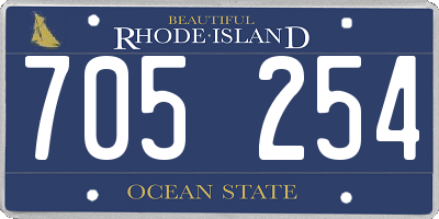 RI license plate 705254