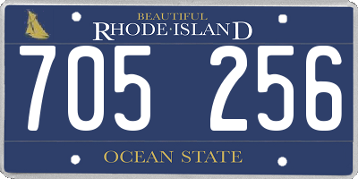 RI license plate 705256