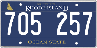 RI license plate 705257
