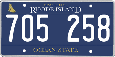 RI license plate 705258