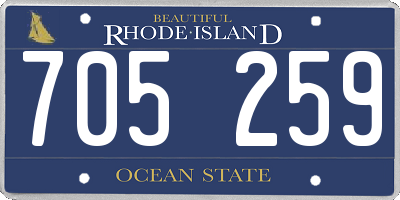 RI license plate 705259
