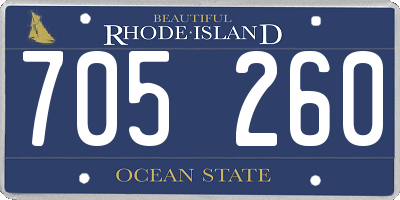 RI license plate 705260