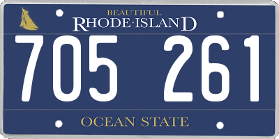 RI license plate 705261
