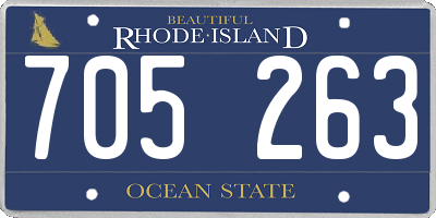 RI license plate 705263