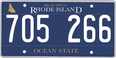 RI license plate 705266