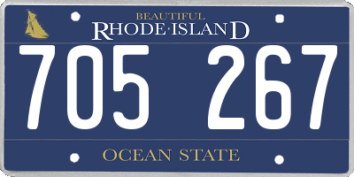 RI license plate 705267
