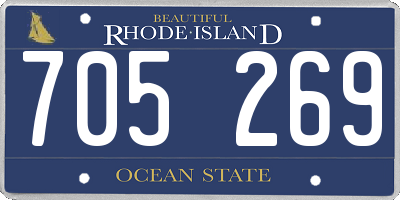 RI license plate 705269