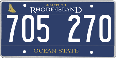 RI license plate 705270