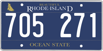 RI license plate 705271