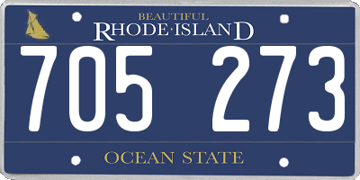 RI license plate 705273
