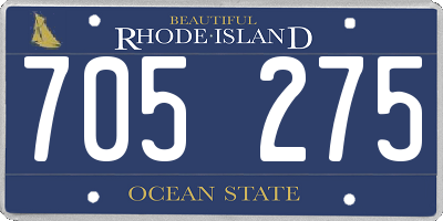 RI license plate 705275