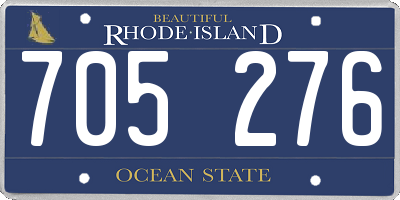RI license plate 705276