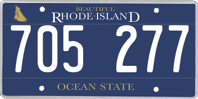 RI license plate 705277