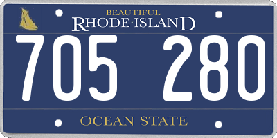 RI license plate 705280