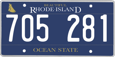RI license plate 705281