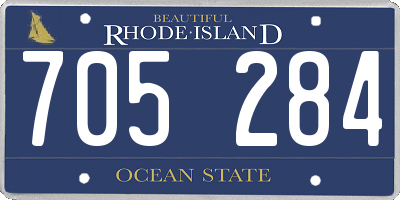 RI license plate 705284