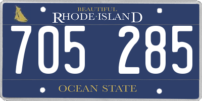 RI license plate 705285