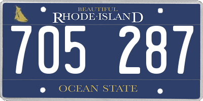 RI license plate 705287