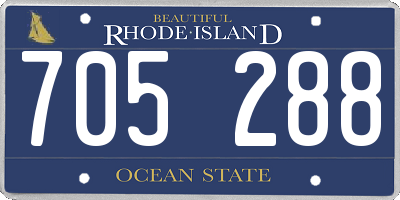 RI license plate 705288