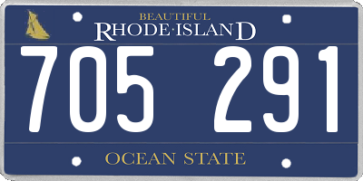 RI license plate 705291