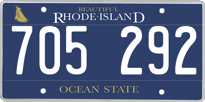 RI license plate 705292