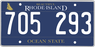 RI license plate 705293