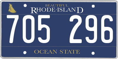 RI license plate 705296