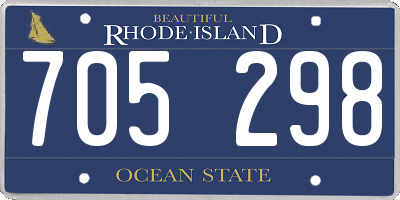 RI license plate 705298