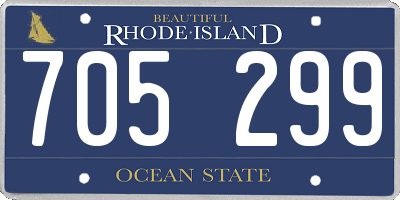 RI license plate 705299